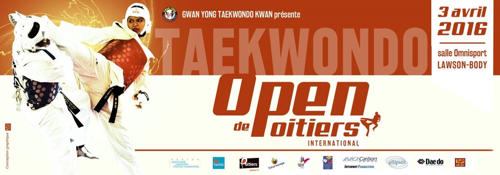 Bannière de l'open de taekwondo international de Poitiers (86)